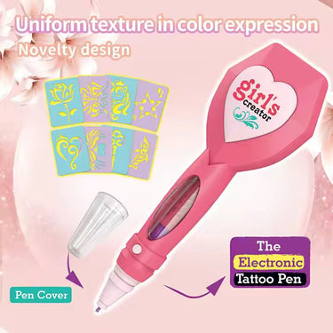 GIRLS CREATOR BEAUTY TATTOO ART PEN KIT - 7PCS